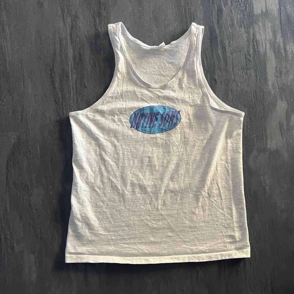 Vintage Native Sons Tank Top Mens Medium Gray 1980s Higher State Of Being